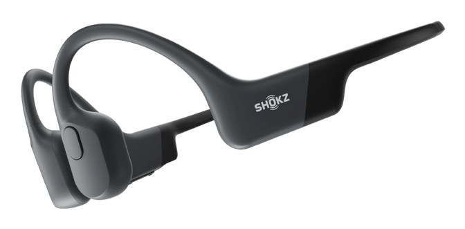 Kufje sportive Shokz OpenRun, bone conduction, Bluetooth, të zeza