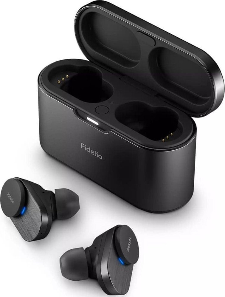 Kufje in ear Philips Fidelio T1BK/00, wireless, me anulim zhurme, të zeza