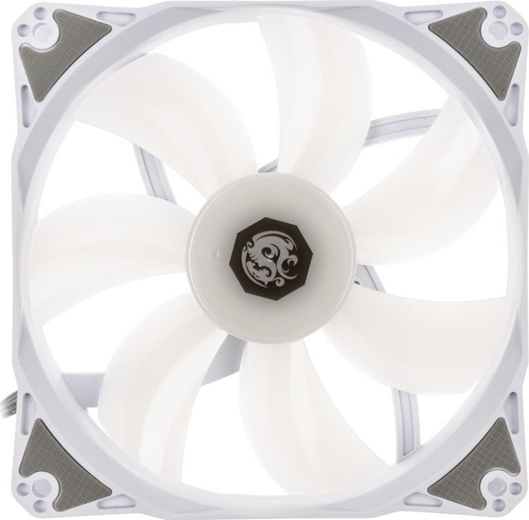 Ventilatorë PC Bitspower Notos 120, 3 copë, RGB, me hub, të bardhë