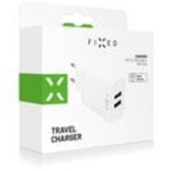 [OUTLET] Karikues FIXED, 2xUSB-A, Smart Rapid Charge, 15W, i bardhë