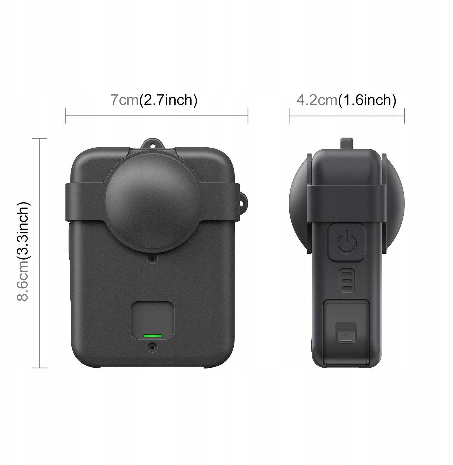 Çantë mbrojtëse PULUZ për DJI Osmo 360, kapak lente, litar dore, e zezë