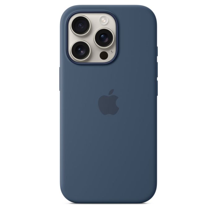 Apple iPhone 16 Pro Silicone Case with MagSafe, Denim