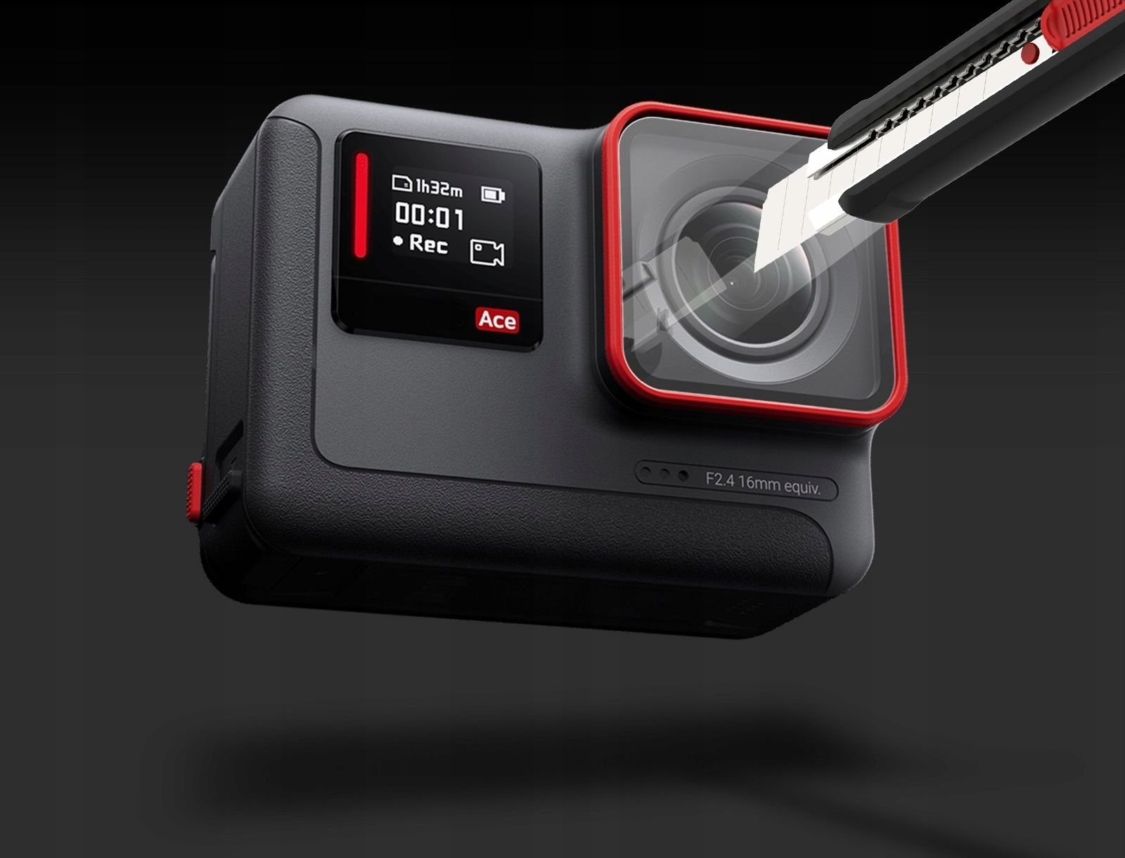 Set mbrojtës Telesin për Insta360 Ace, xham lente dhe 2x mbrojtës ekrani, transparent