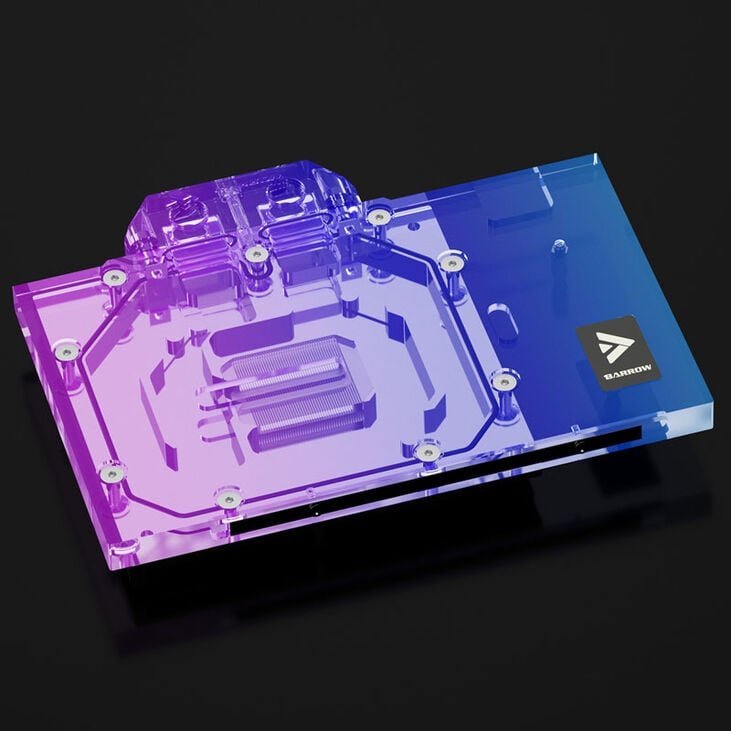 Bllok uji për GPU Barrow LRC2.0 RTX 4090 Founders Edition, Aurora RGB, akrilik, transparent