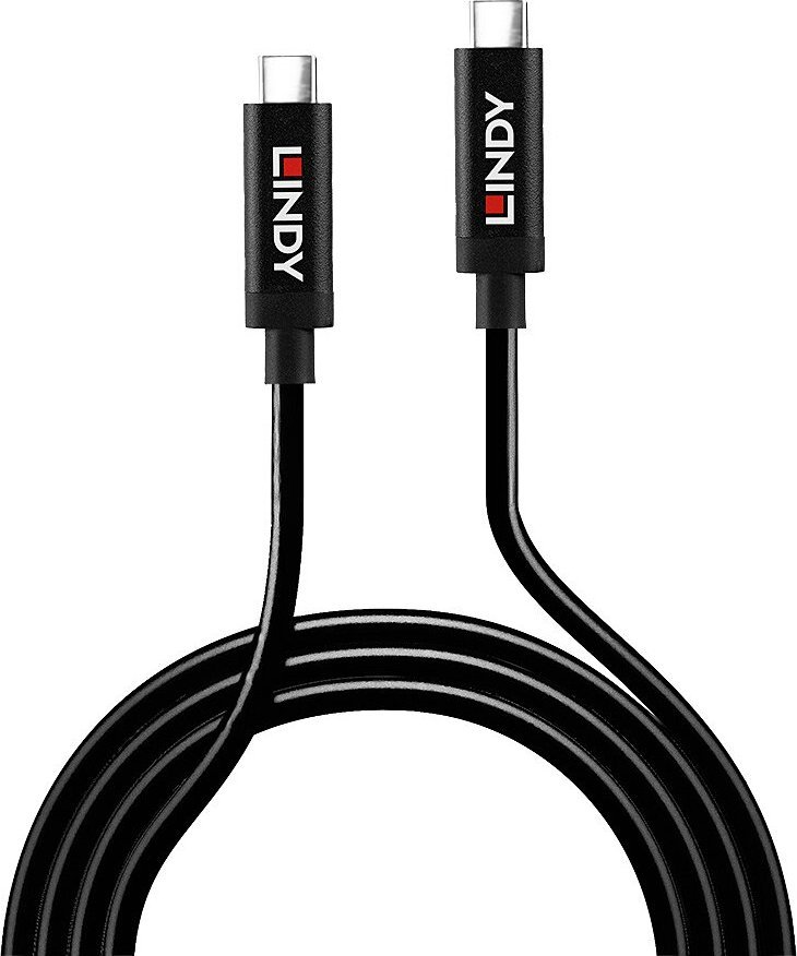 Kabllo USB Lindy USB C në USB C 3 m, USB 3.2 Gen 2, e zezë