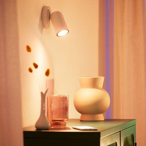Llambë e mençur LED Wiz Home Tunable White GU10, ekuivalente 50W, Wi Fi, e bardhë