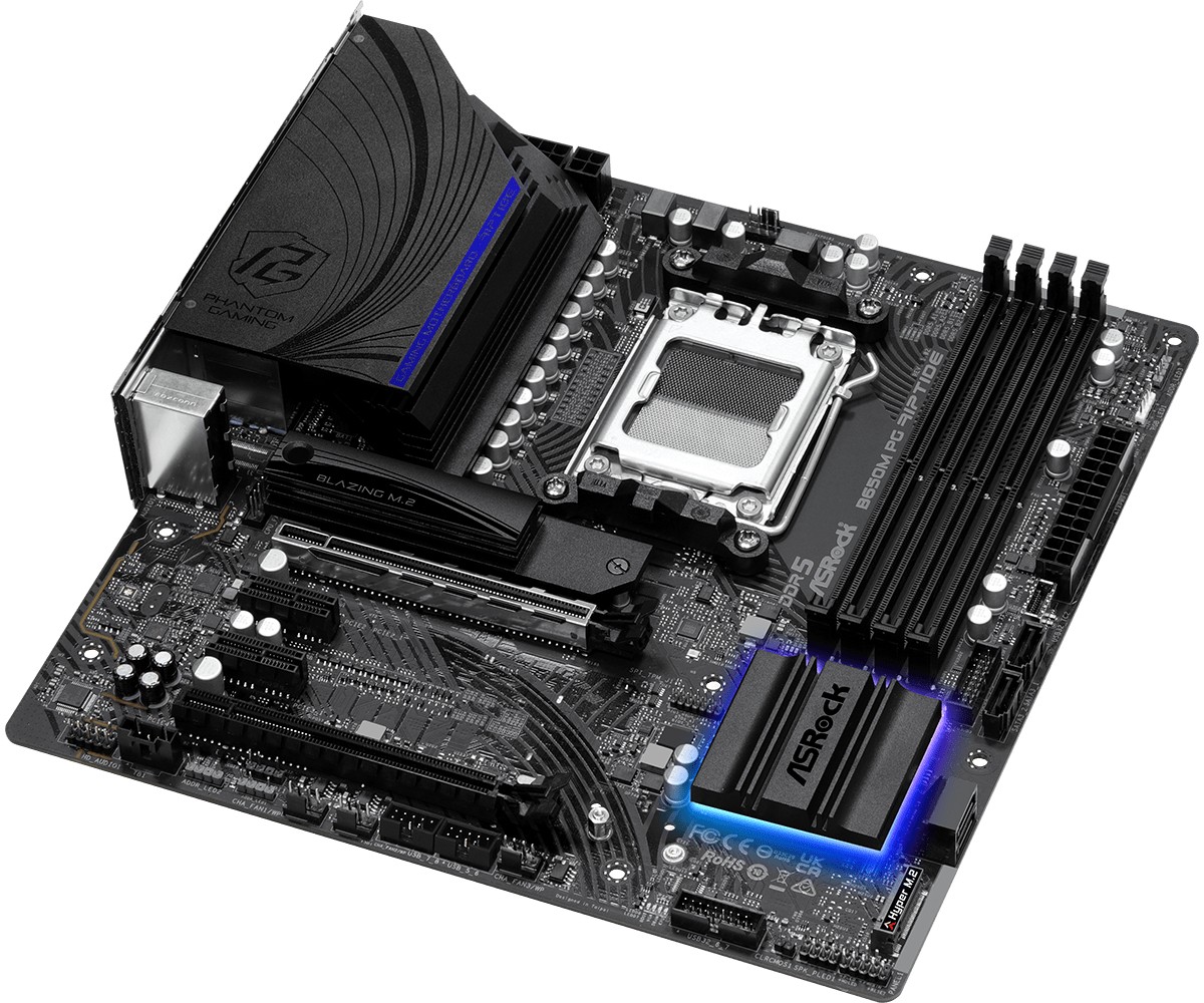 Pllakë amë ASRock B650M PG Riptide - DDR5, Socket AM5, AMD B650, mATX