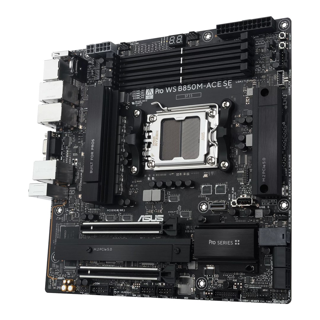 Pllakë amë ASUS Pro WS B850M ACE SE, AMD B850, Socket AM5, Micro ATX