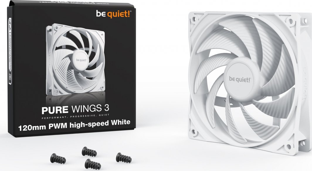 Ладилник be quiet! Pure Wings 3 PWM high-speed, 120 мм, бел