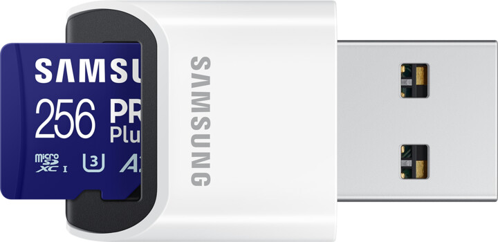 Kartë memorie Samsung PRO Plus UHS-I U3 (Class 10) Micro SDXC 256GB + përshtatës USB