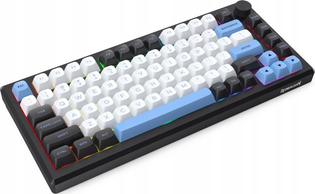 Tastierë gaming Redragon K732WLB RGB Pro Uranus Pro, me tela dhe wireless, mekanike, e zezë