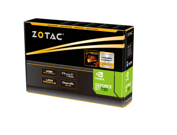 Kartelë grafike Zotac ZT-71115-20L NVIDIA GeForce GT 730, 4 GB GDDR3