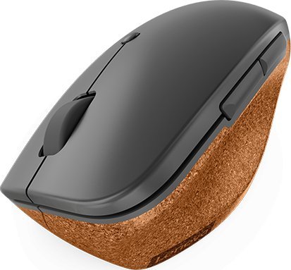 Mouse Lenovo Go Wireless Vertical, ergonomik, pa tela, gri e errët