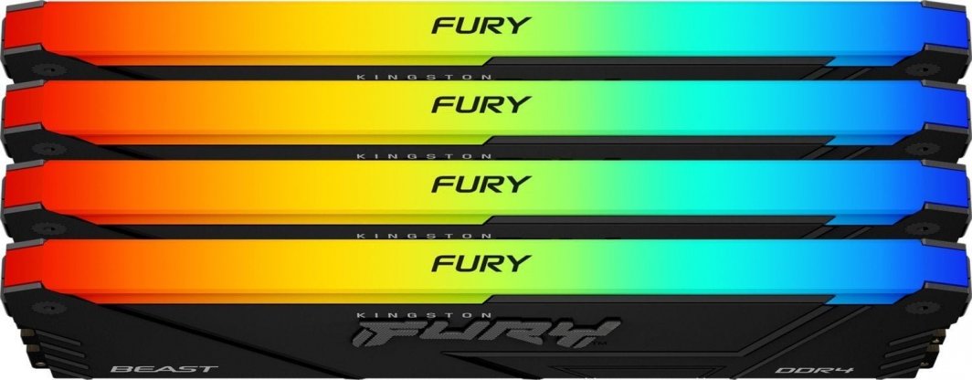 Memorie Kingston Fury Beast RGB, DDR4, 32 GB, 3600 MHz, CL17, KF436C17BB2AK4/32