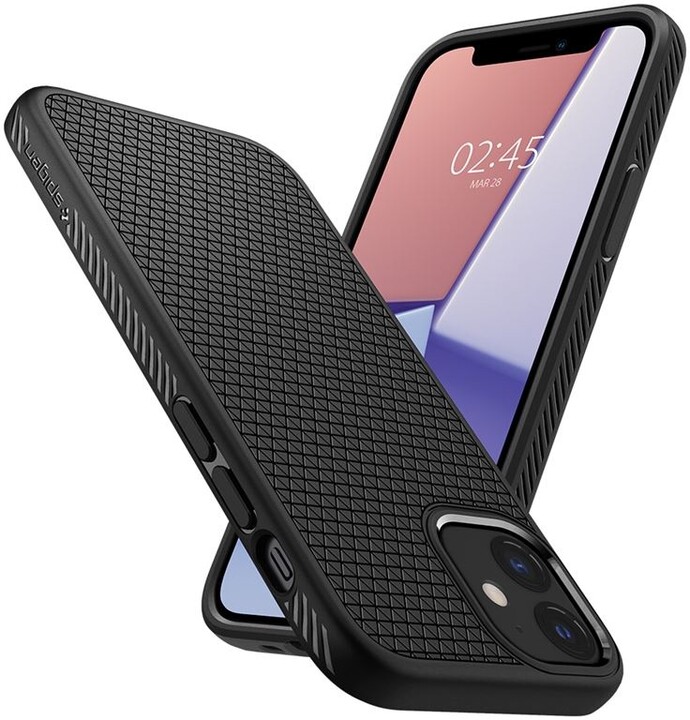Mbrojtëse Spigen Liquid Air për iPhone 12 mini, e zezë