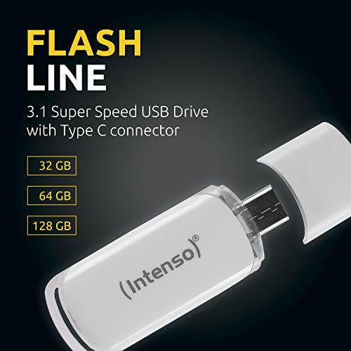 USB Intenso Flash Line, 128GB, USB 3.2, gri
