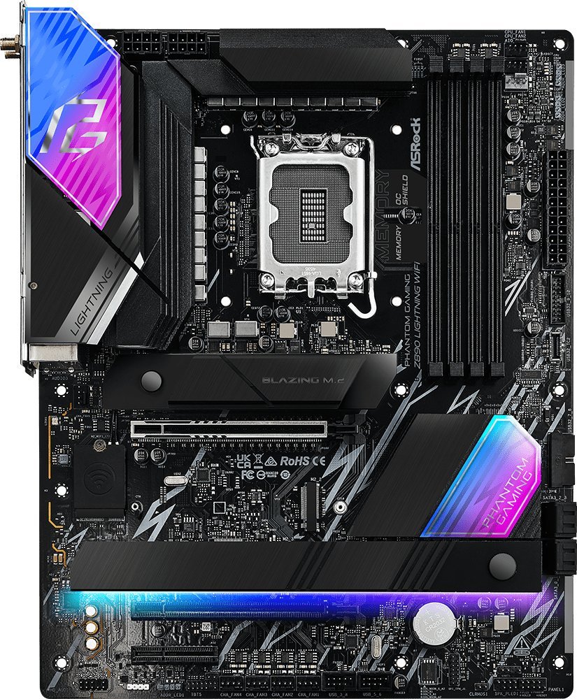 Pllakë amë Asrock Z890 Lightning WiFi, Intel LGA 1851, DDR5, ATX