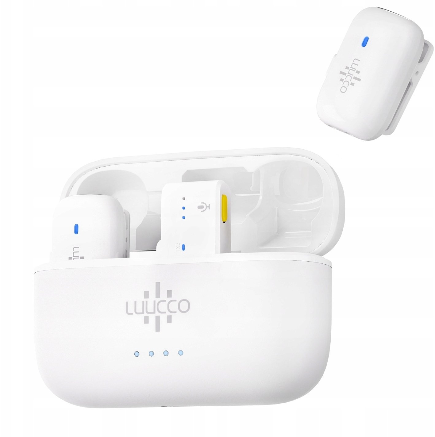 Mikrofon wireless lavalier Luucco Minipods K2, 2.4GHz, Type C, i bardhë