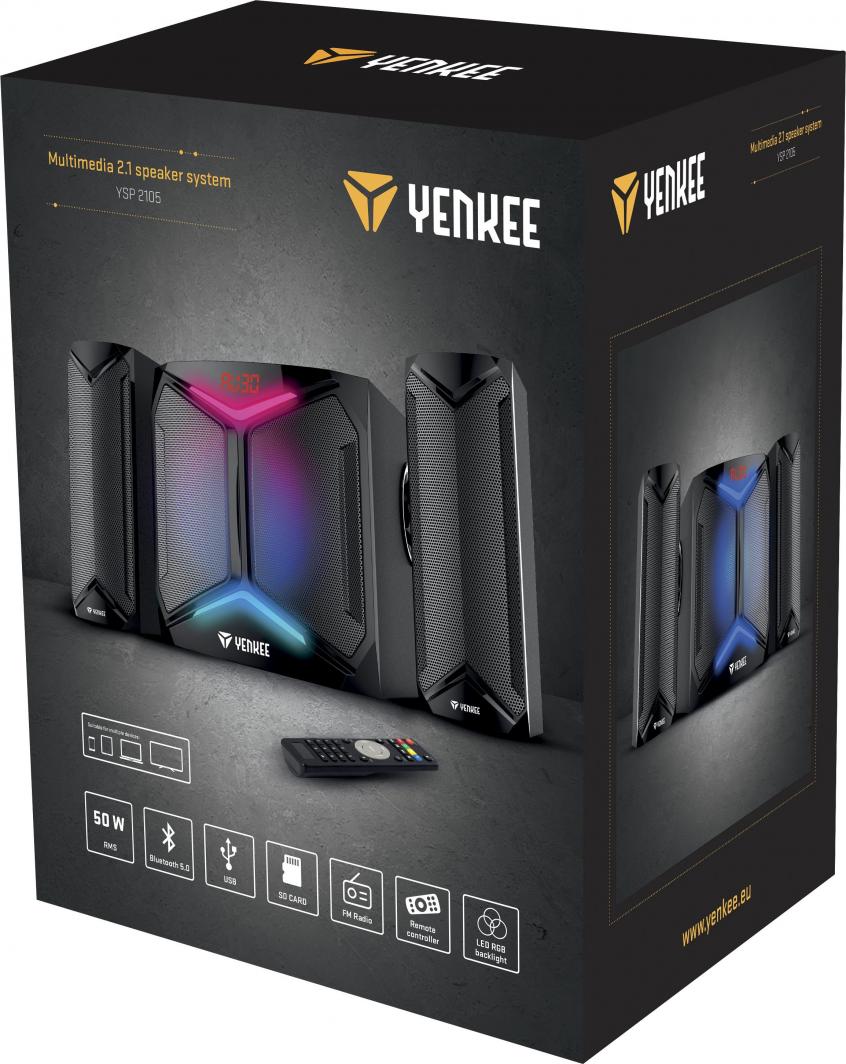 Altoparlantë Bluetooth Yenkee YSP 2105, 50W, subwoofer 6.5", i zi