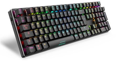 Tastierë gaming Sharkoon SKILLER SGK36W, mekanike, me valë, RGB, e zezë
