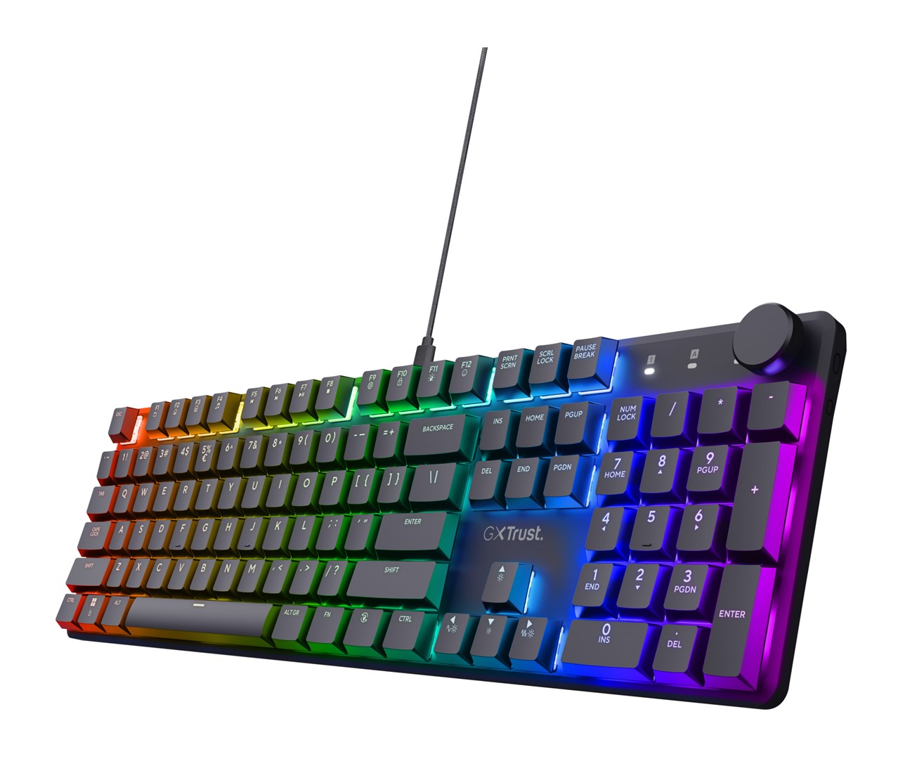 Tastierë Gaming GXT 866 Torix, Mekanike, RGB, Low-Profile, e zezë