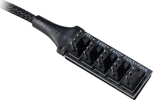 Сплитер за ладилник Akasa FLEXA FP5H PWM, 5 порти, 12V 2A, црн