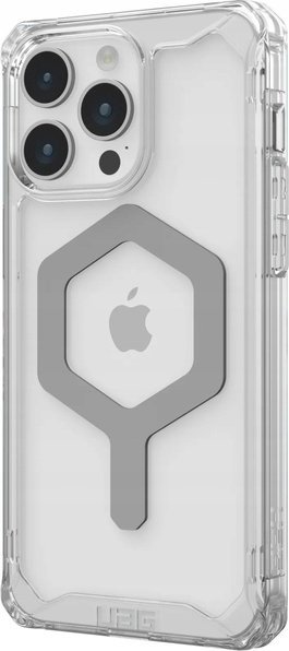 Маска за телефон Urban Armor Gear Plyo MagSafe, 6.7\", проѕирна сребрена