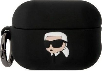 Mbulesë Karl Lagerfeld KLAP2RUNIKK për Apple AirPods Pro 2, silikon, e zezë