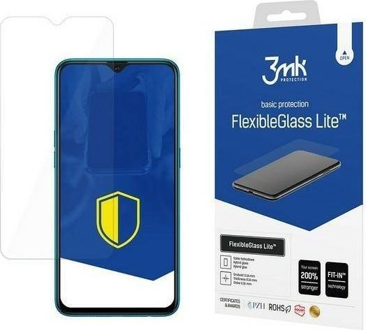 Mbrojtës ekrani 3MK FlexibleGlass Lite për Realme 9i, xham hibrid, ekstra i hollë, transparent