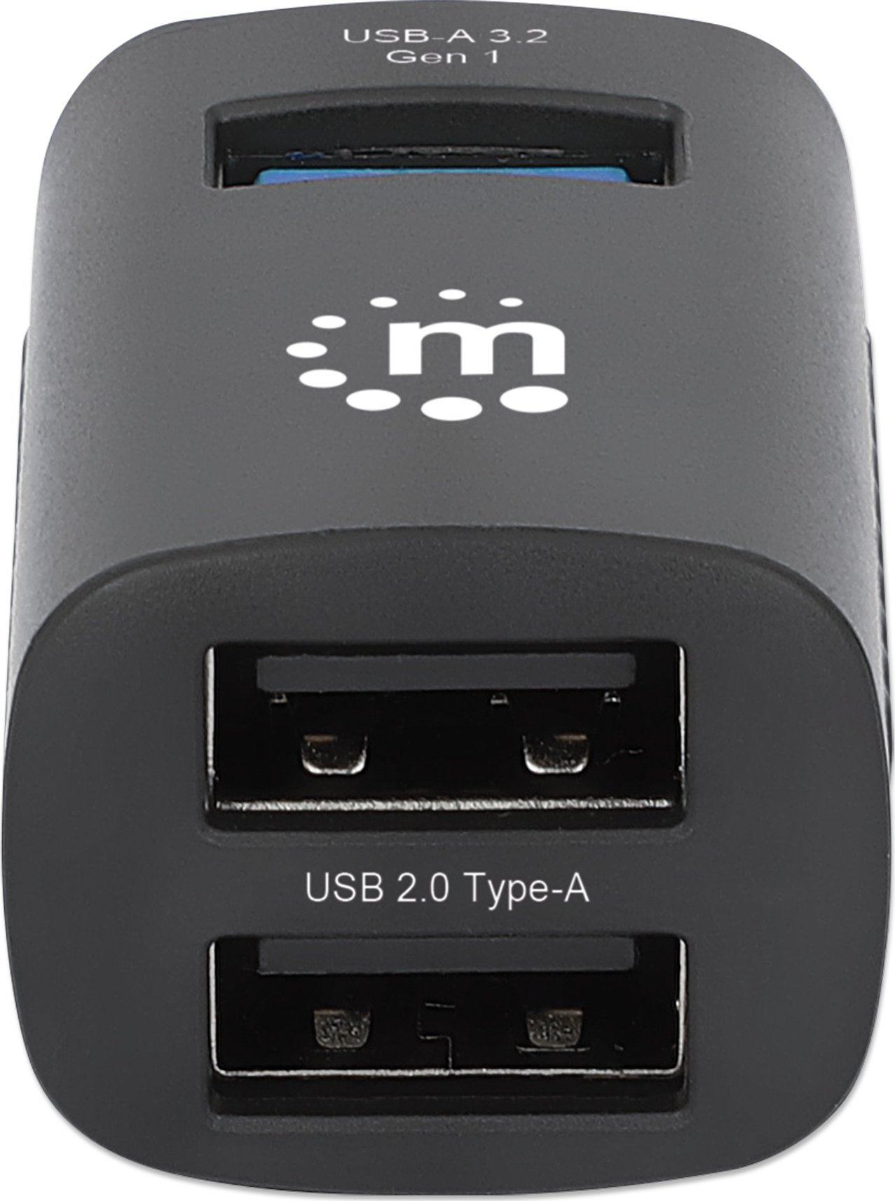 Hub USB-C Manhattan Ultra Compact, 3 porte USB-A, 5 Gbps, gri