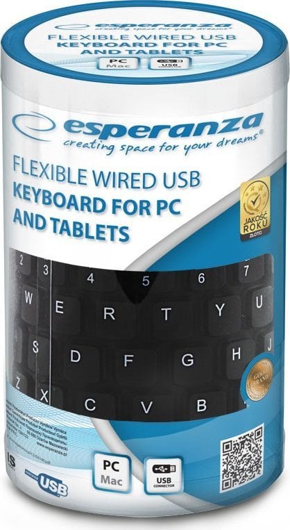 Tastierë Esperanza EK140, me kabllo, UK, e zezë