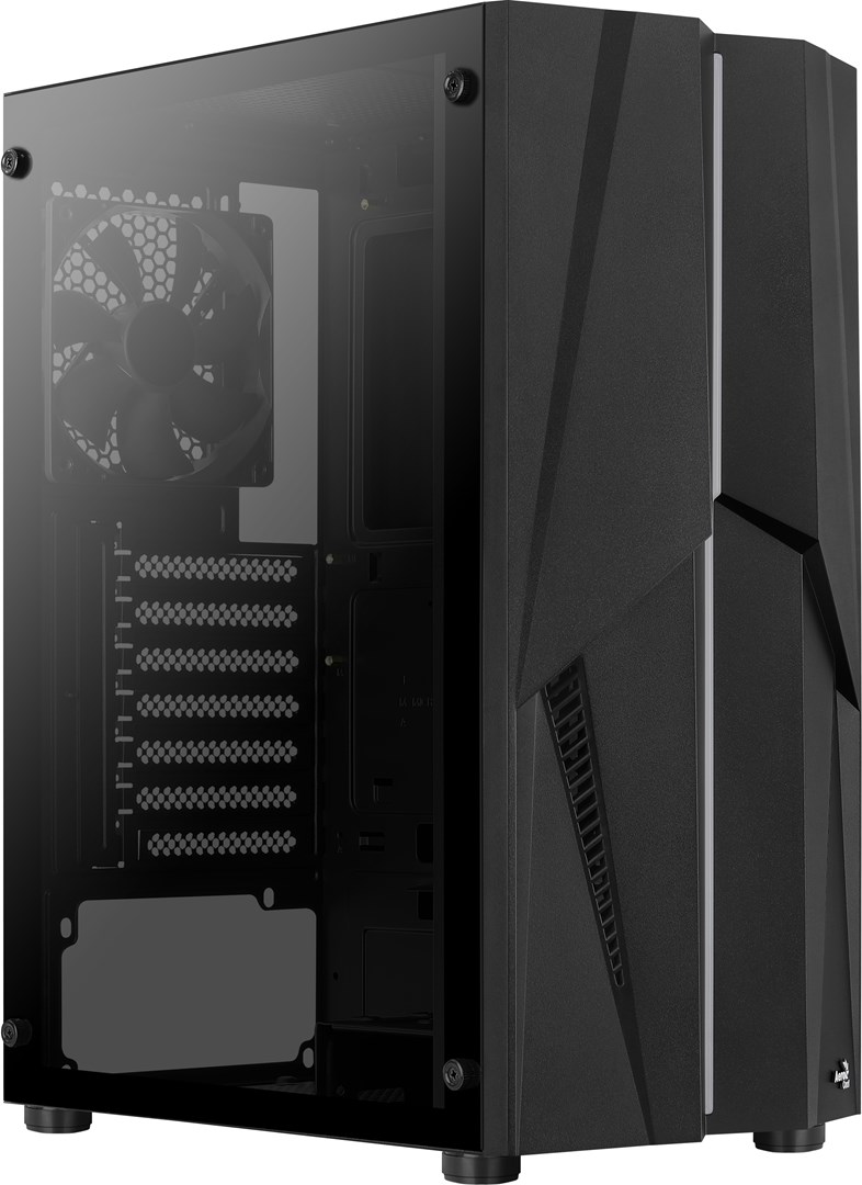 Kullë kompjuteri Aerocool Mecha ACCM-PV28013.11, xham i temperuar, RGB, e zezë