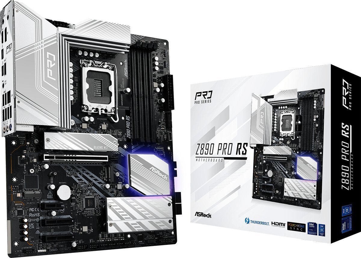 Pllakë amë ASRock Z890 Pro RS, DDR5, PCIe 5.0, e zezë