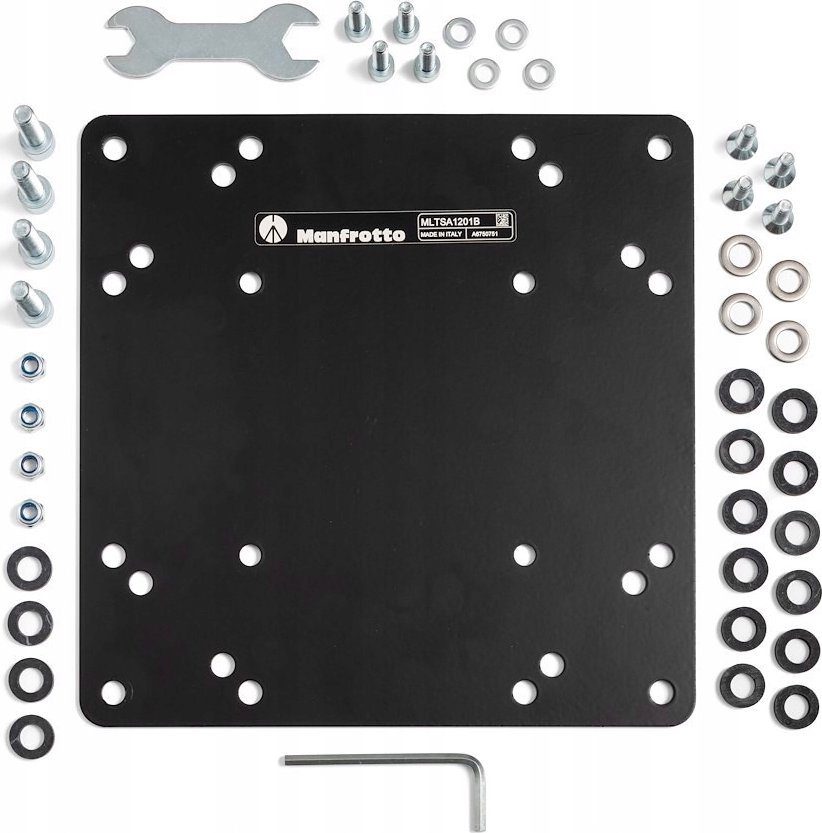 Pllakë adapteri VESA Manfrotto TetherGear, 200 x 200, çelik, e zezë