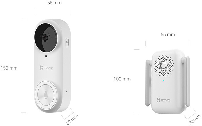 Zile me video EZVIZ DB2, 3Mpix