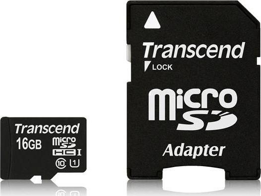 Kartë memorie Transcend Premium TS16GUSDU1, MicroSDHC, 16GB, Class 10, UHS-I/U1