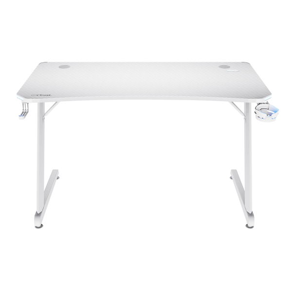 Tavolinë Trust Gaming GXT 709W, Luminus RGB, e bardhë