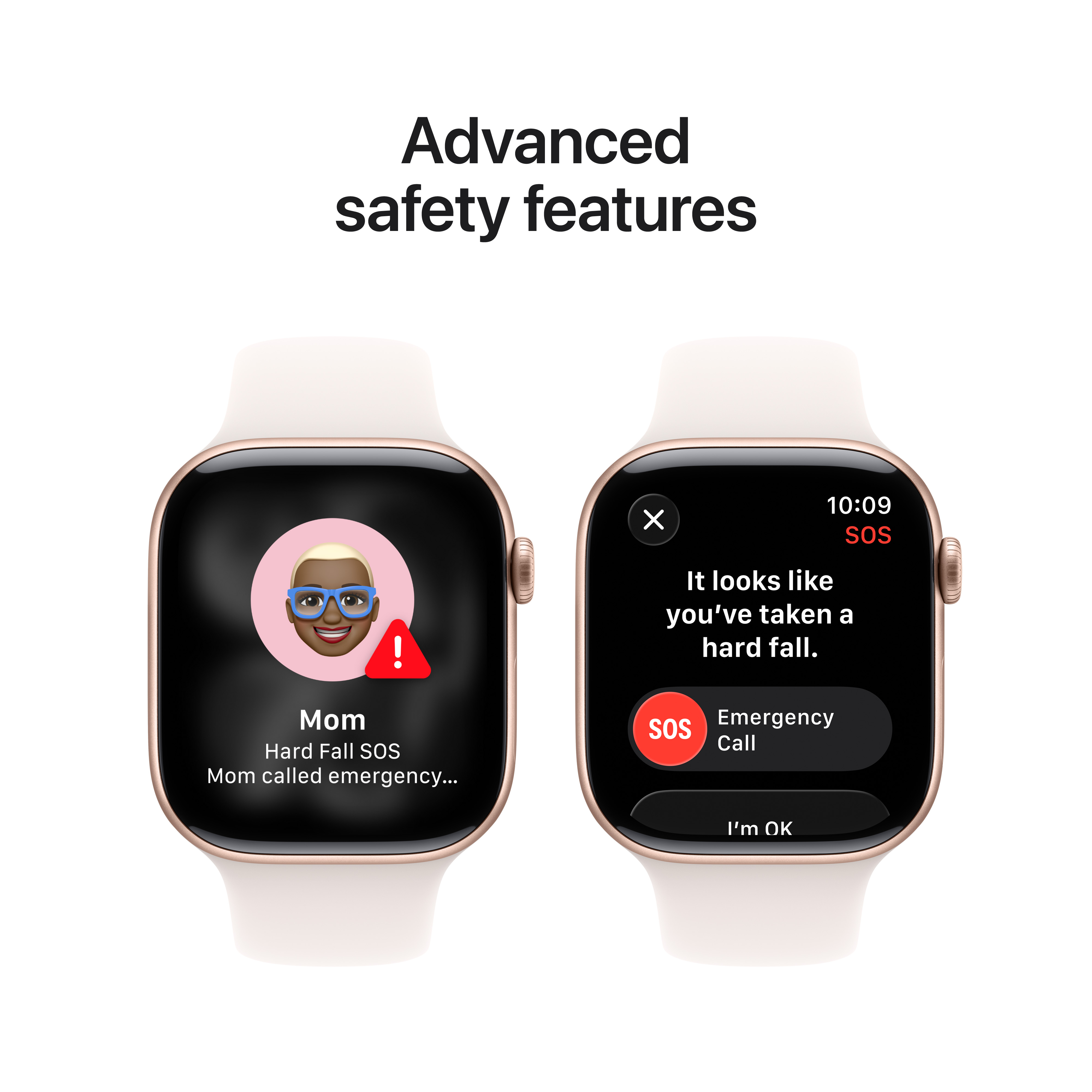 Apple Watch Series 11 GPS 46mm Rose Gold Aluminium Case with Light Blush Sport Band, S/M