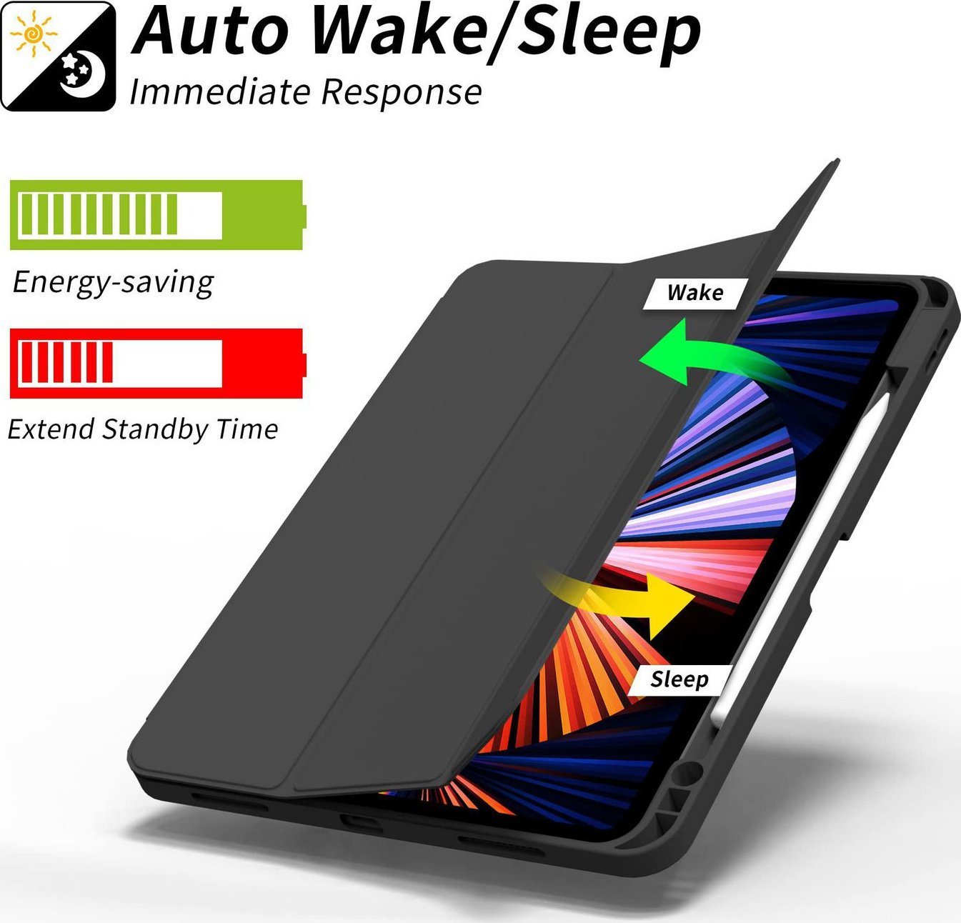 Këllëf tablet ESTUFF ES68201310, 13", folio, i zi