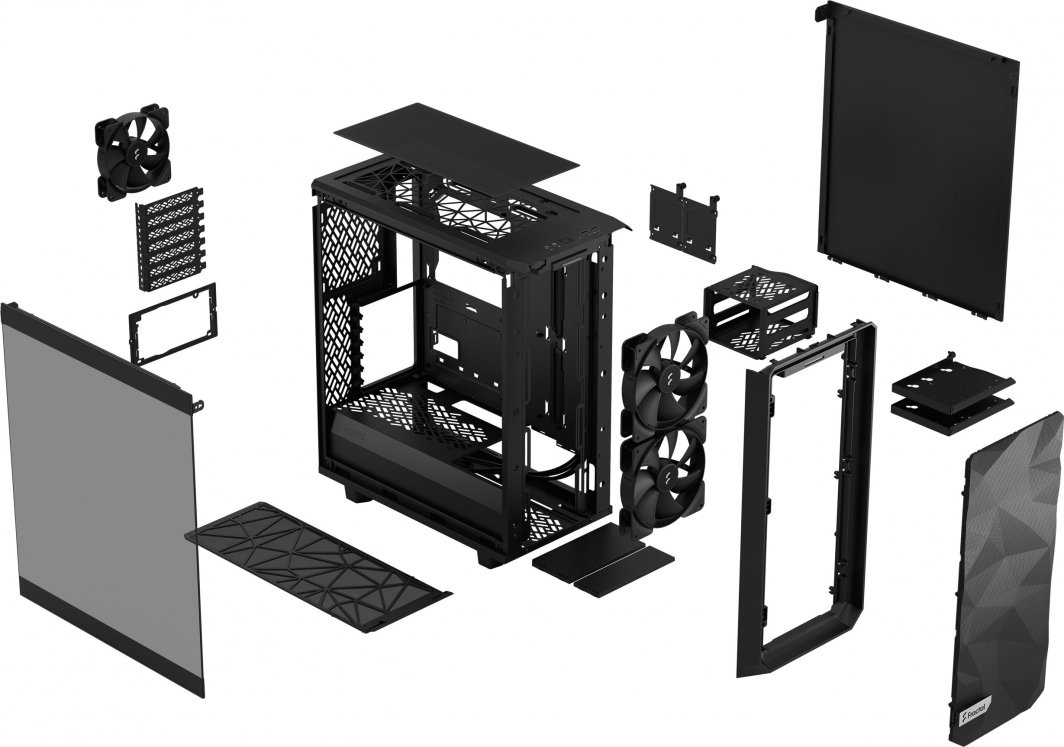 Kasë Fractal Design Meshify 2 Compact Lite, Midi Tower