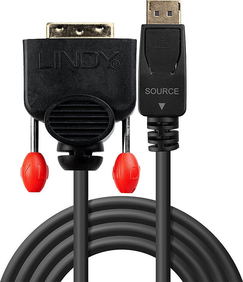 Kabllo Lindy, DisplayPort/DVI-D, 0.5 m, e zezë