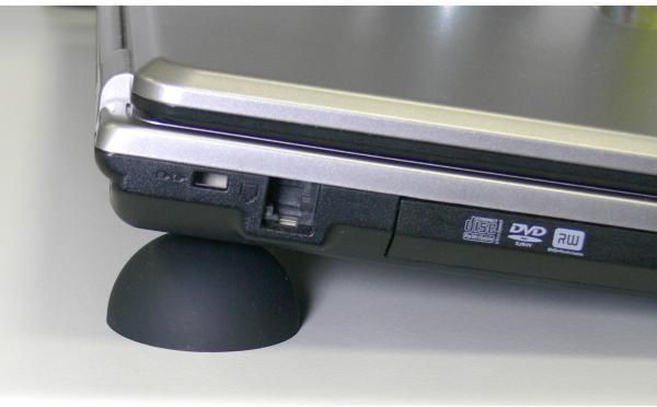 Mbështetëse për laptop Logo Magic Ball, i zi