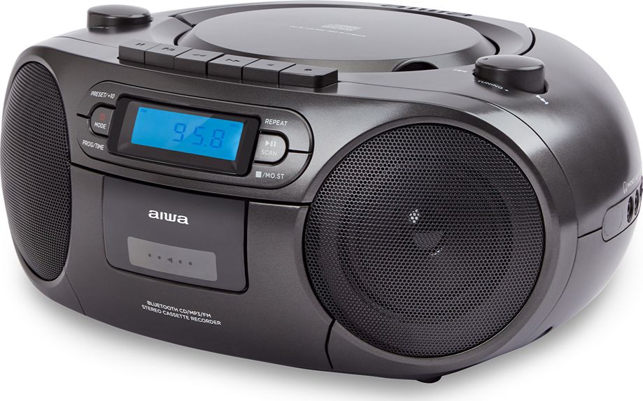 Radio boombox Aiwa BBTC-550BK, CD USB Bluetooth, 3W+3W, i zi