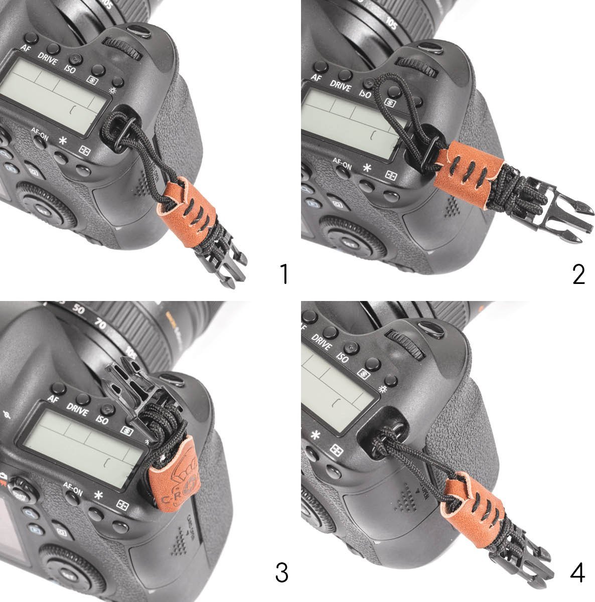 Rrip dore për kamera C-Rope Claw, najlon, 30cm, i zi