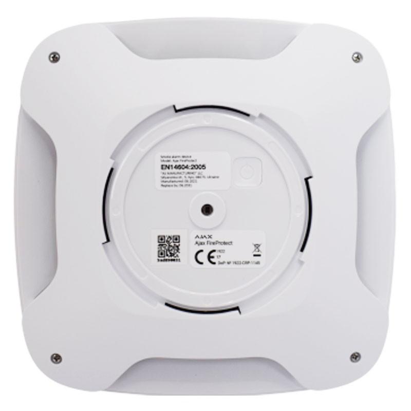 Detektor tymi dhe monoksidi karboni Ajax FireProtect Plus 8EU, pa tela, me sirenë, i bardhë