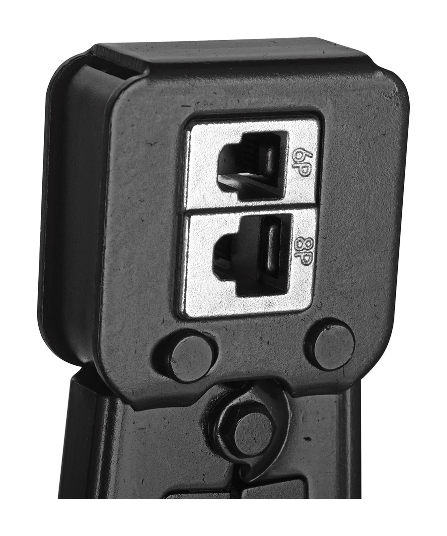 Vegël krimpuese Alantec NI040, për RJ45 RJ12 RJ11, për konektorë EZ pass-through, e zezë