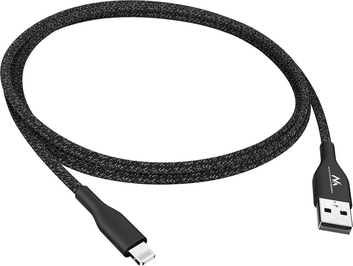 USB кабел Maclean MCE845B, USB A во Lightning, 1 m, црна
