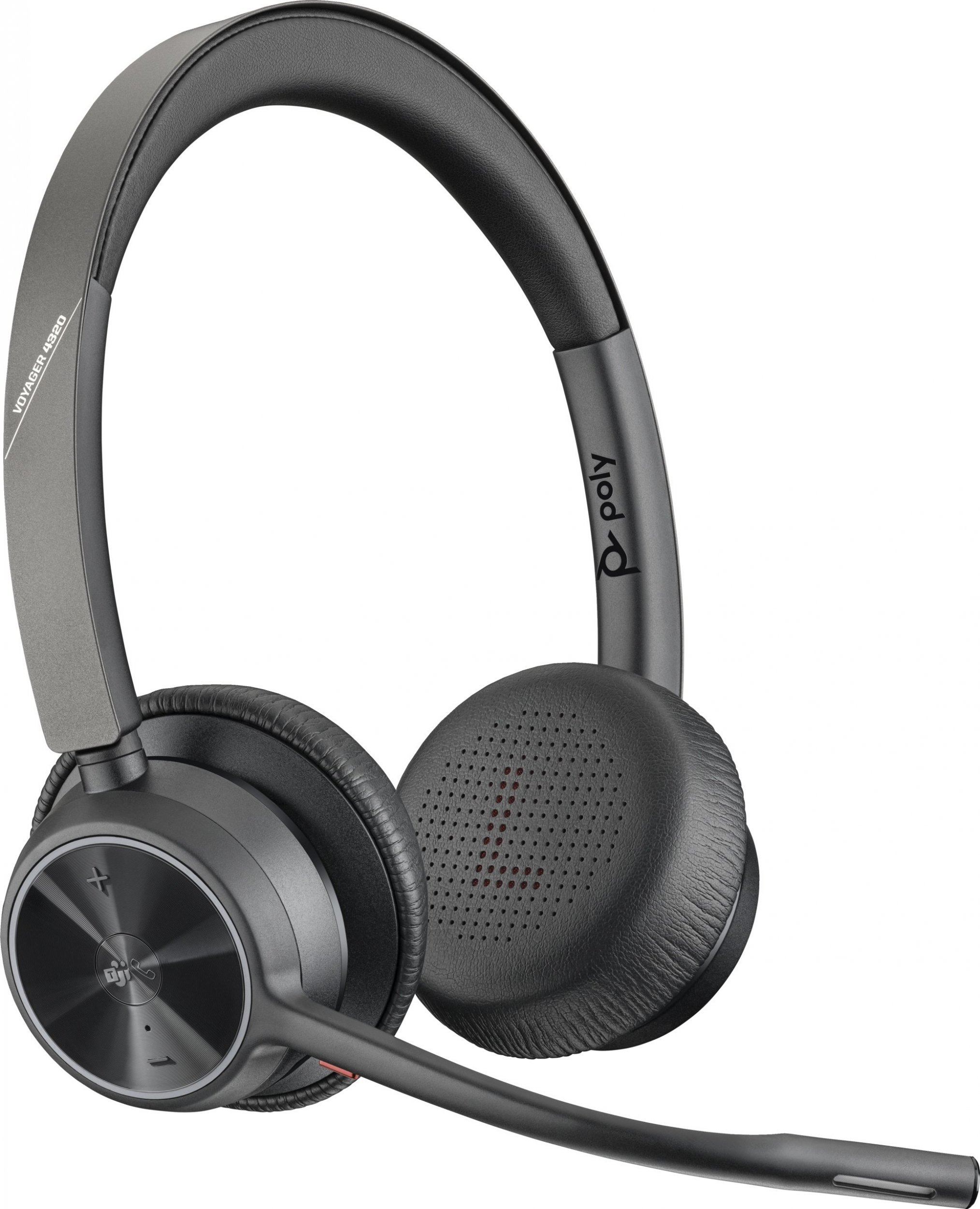 Kufje pa tela Poly Voyager 4320, Bluetooth, 24 orë bateri, të zeza