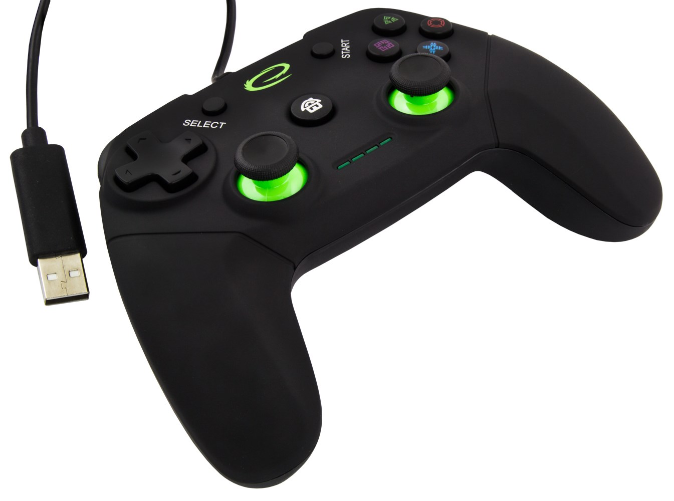Gamepad Esperanza Vanquisher Pad EGG110K, me vibrim, për PS3 dhe PC, i zi