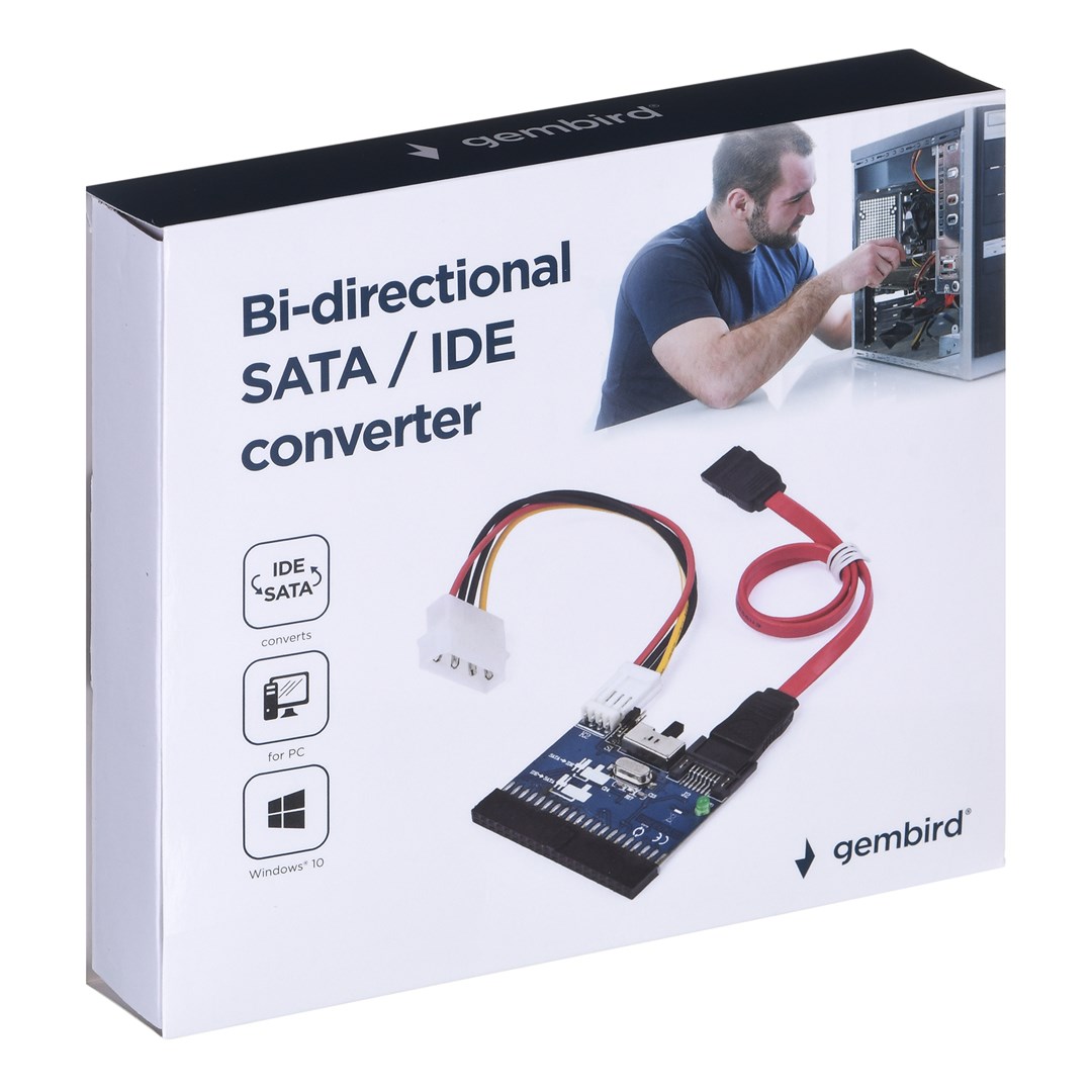 Adapter Gembird SATA në IDE SATA IDE 2, 150 MB/s, Plug and Play
